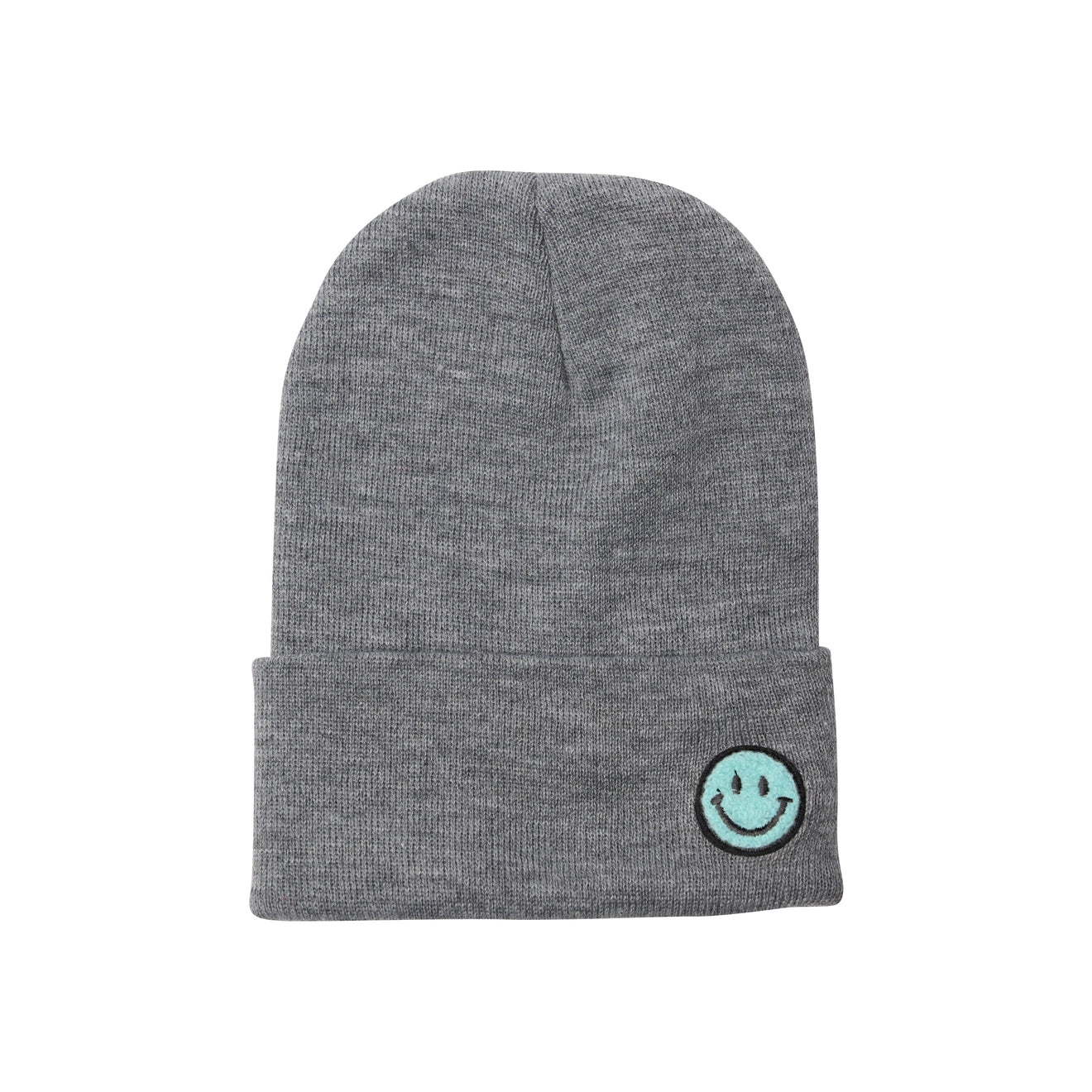 Solid Beanies with Happy Face Patches - Bugs 'n' Noodles