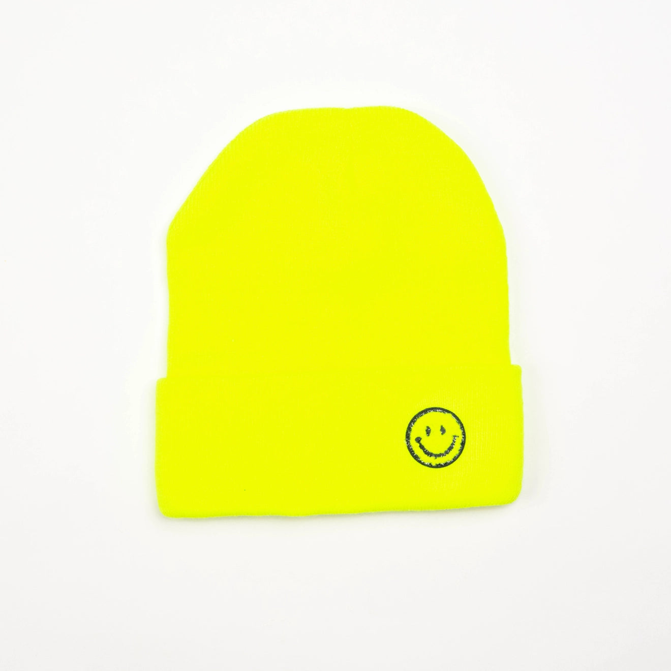 Solid Beanies with Happy Face Patches - Bugs 'n' Noodles