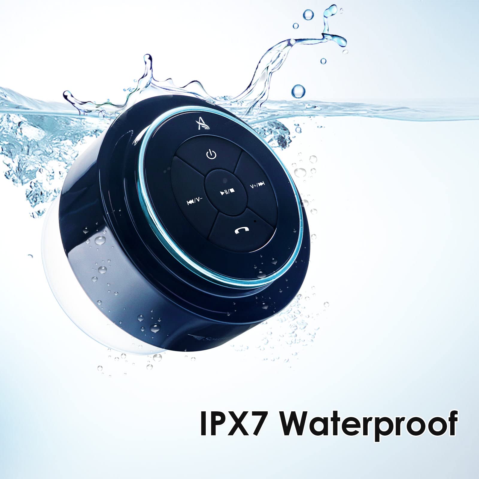 Pro Shower Speaker | Waterproof Bluetooth Shower Speaker for Teens & Tweens | IPX7 Floating Mini Speaker with 3D Bass | Perfect Christmas Tech Gift - Bugs 'n' Noodles