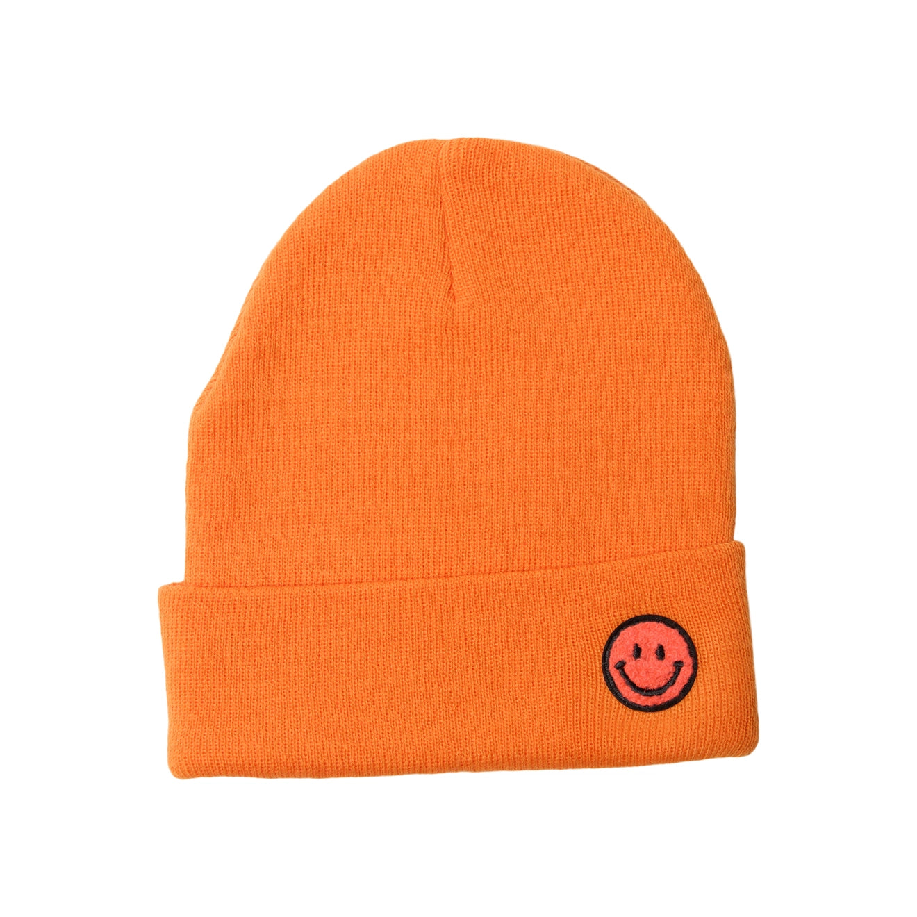 Solid Beanies with Happy Face Patches - Bugs 'n' Noodles