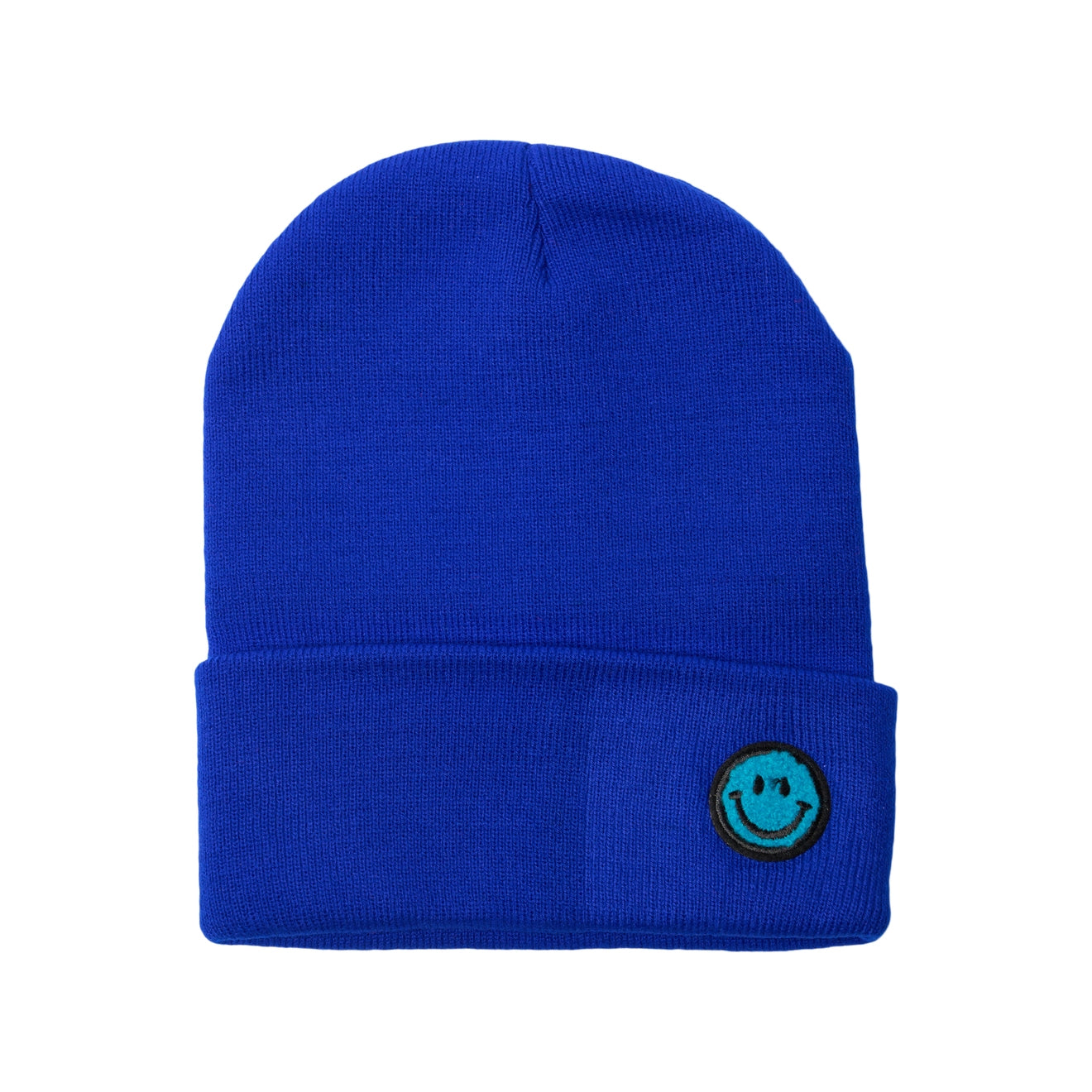 Solid Beanies with Happy Face Patches - Bugs 'n' Noodles