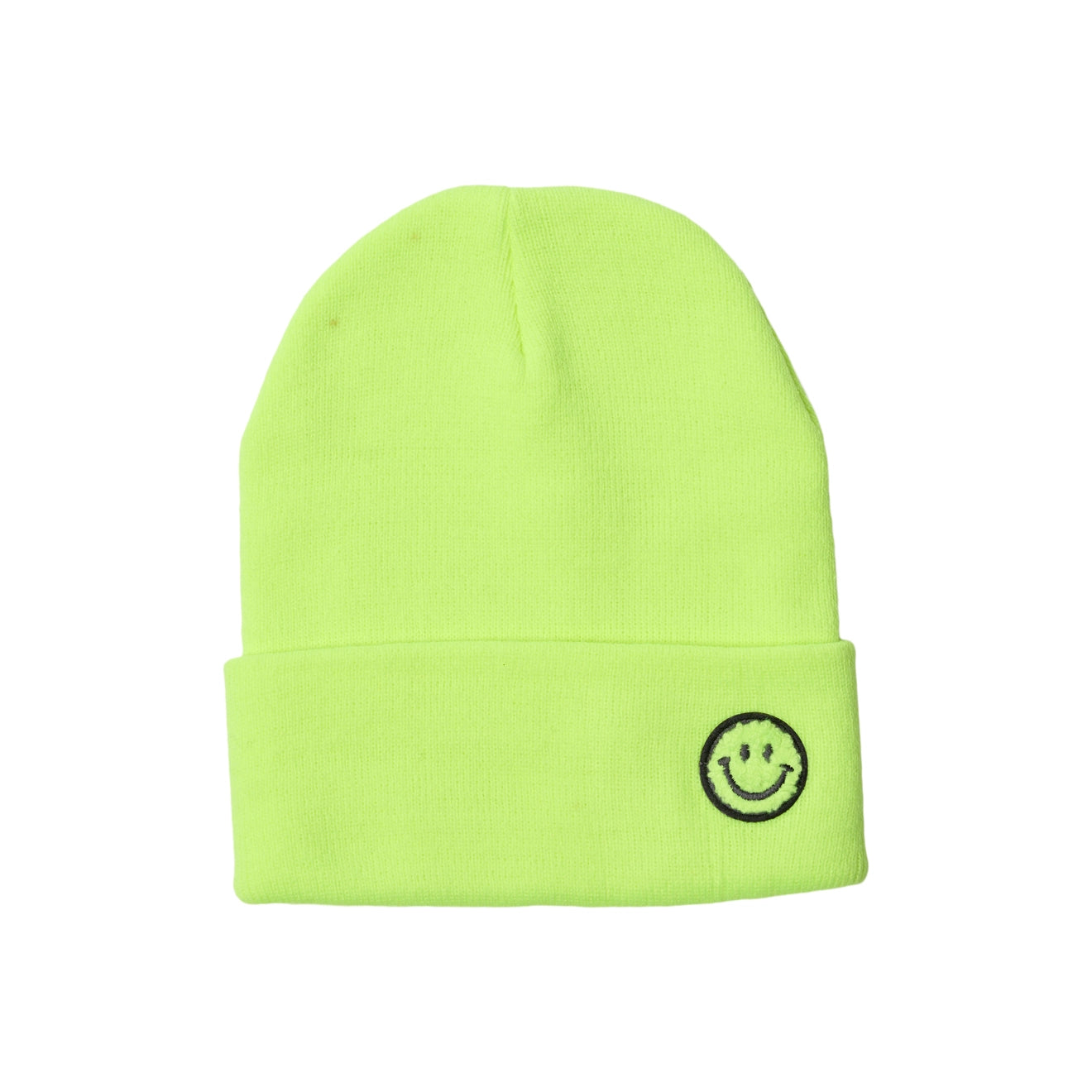 Solid Beanies with Happy Face Patches - Bugs 'n' Noodles