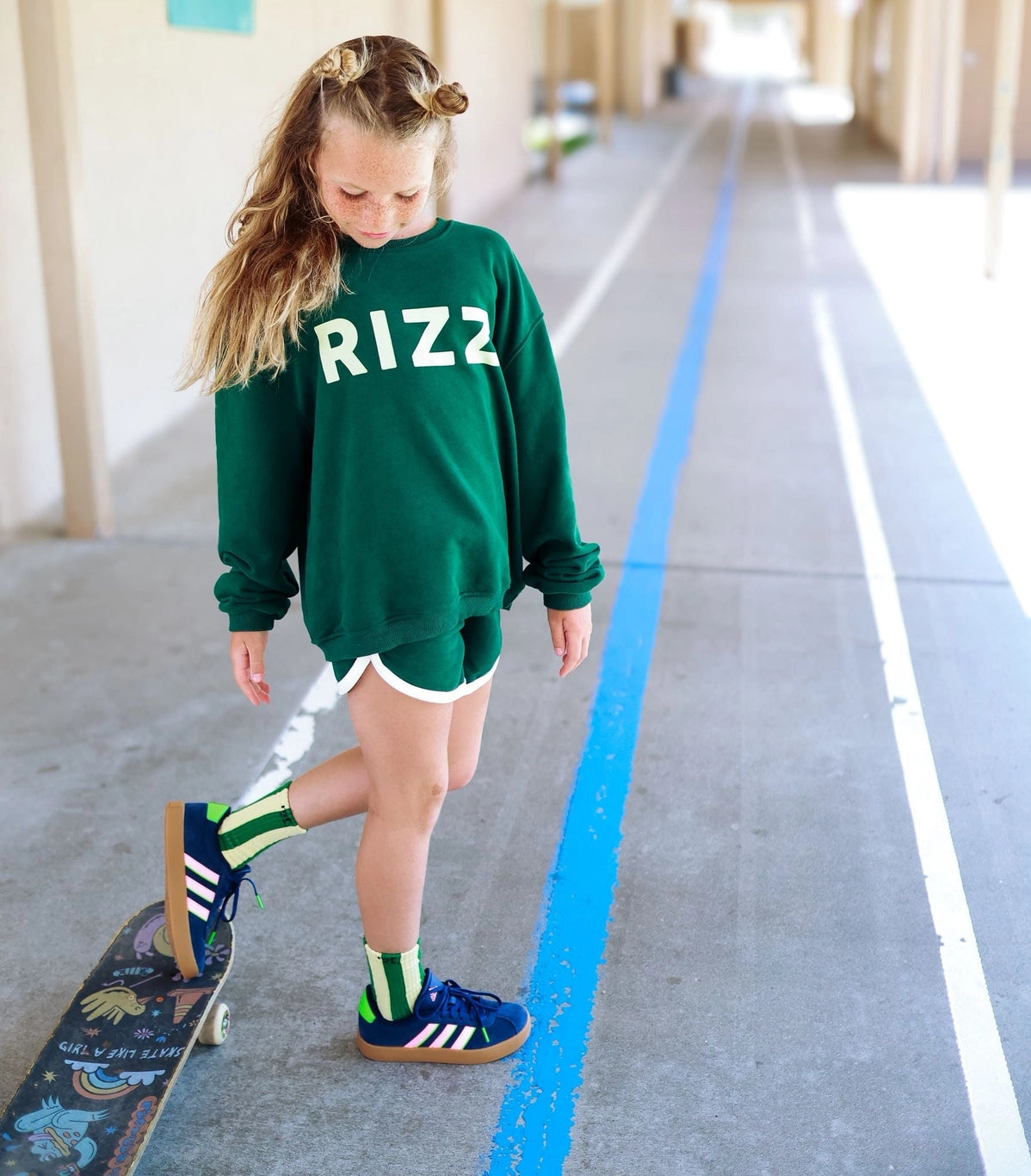 Rizz | Forest Green | Oversized Drop Shoulder | Kids